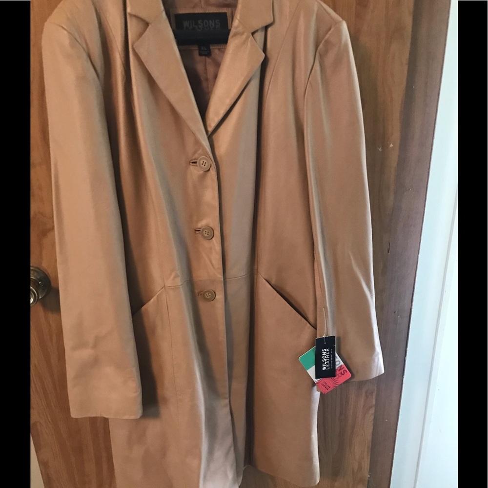 Genuine leather car coat